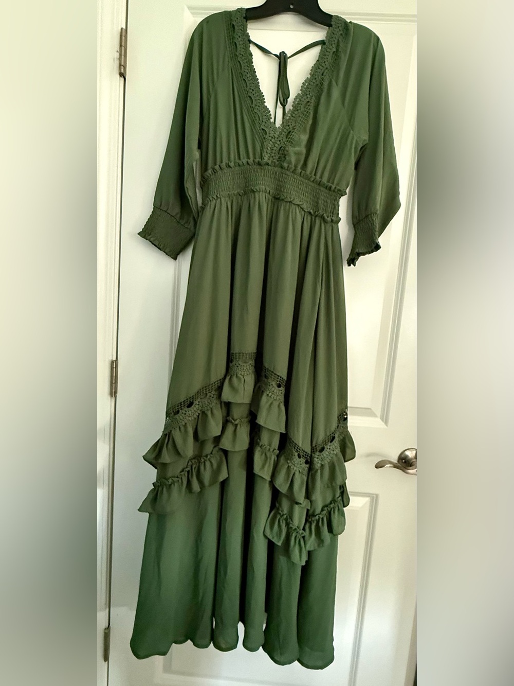 Baltic Born Green Maxi Dress Long Sleeve Flowy NWT (XL) - Picture 3 of 6